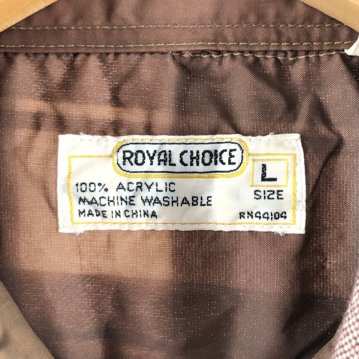 古着 ROYAL CHOICE チェック柄 長袖 フランネルシャツ メンズL /eaa361326 【SS2403】_画像3