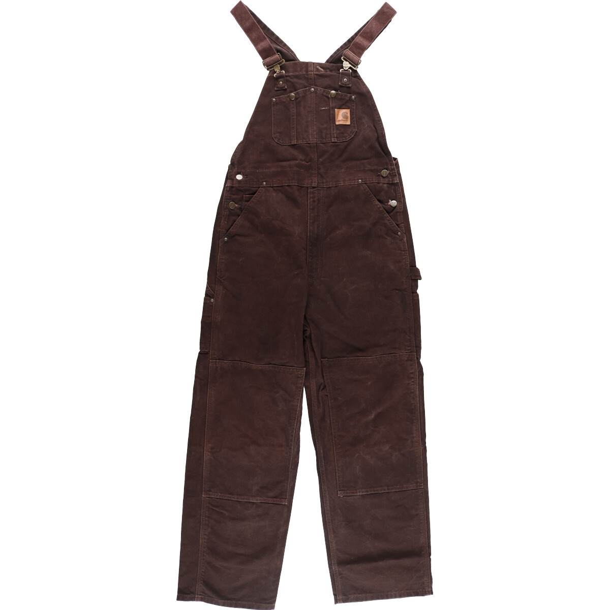 古着 カーハート Carhartt ダブルニー ダック地 オーバーオール メンズw35 /eaa361485 【SS2403】_画像1