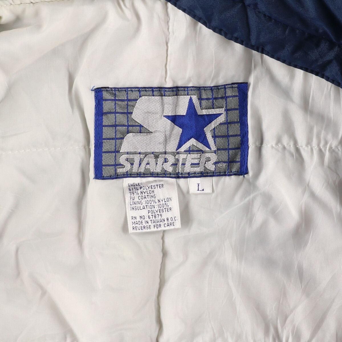 古着 スターター Starter MLB NEW YORK YANKEES ニューヨークヤンキース 中綿パーカー メンズL /eaa386569 【SS2403】_画像3