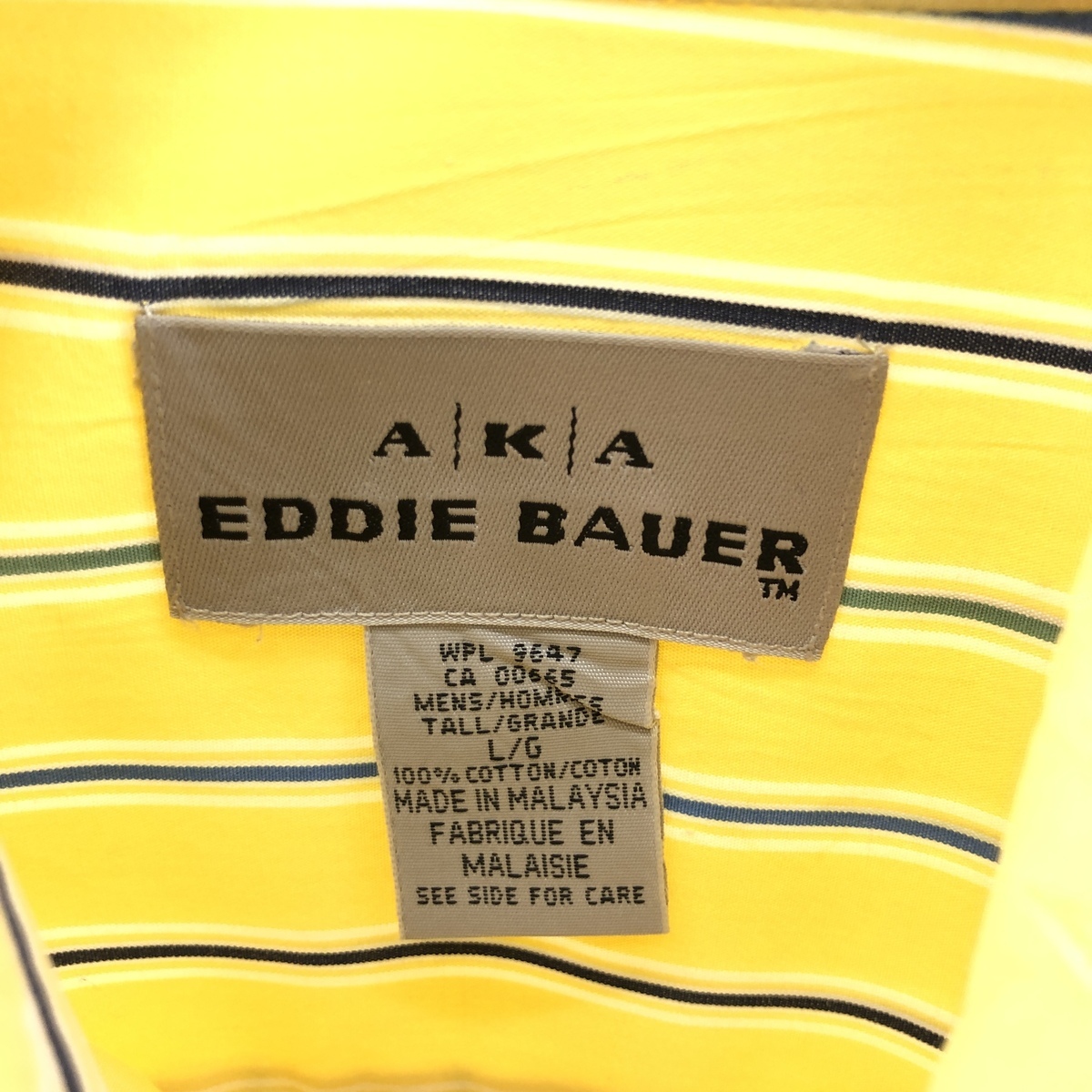 古着 エディーバウアー Eddie Bauer AKA 長袖 ボタンダウンストライプシャツ メンズL /eaa385634 【SS2403】_画像3