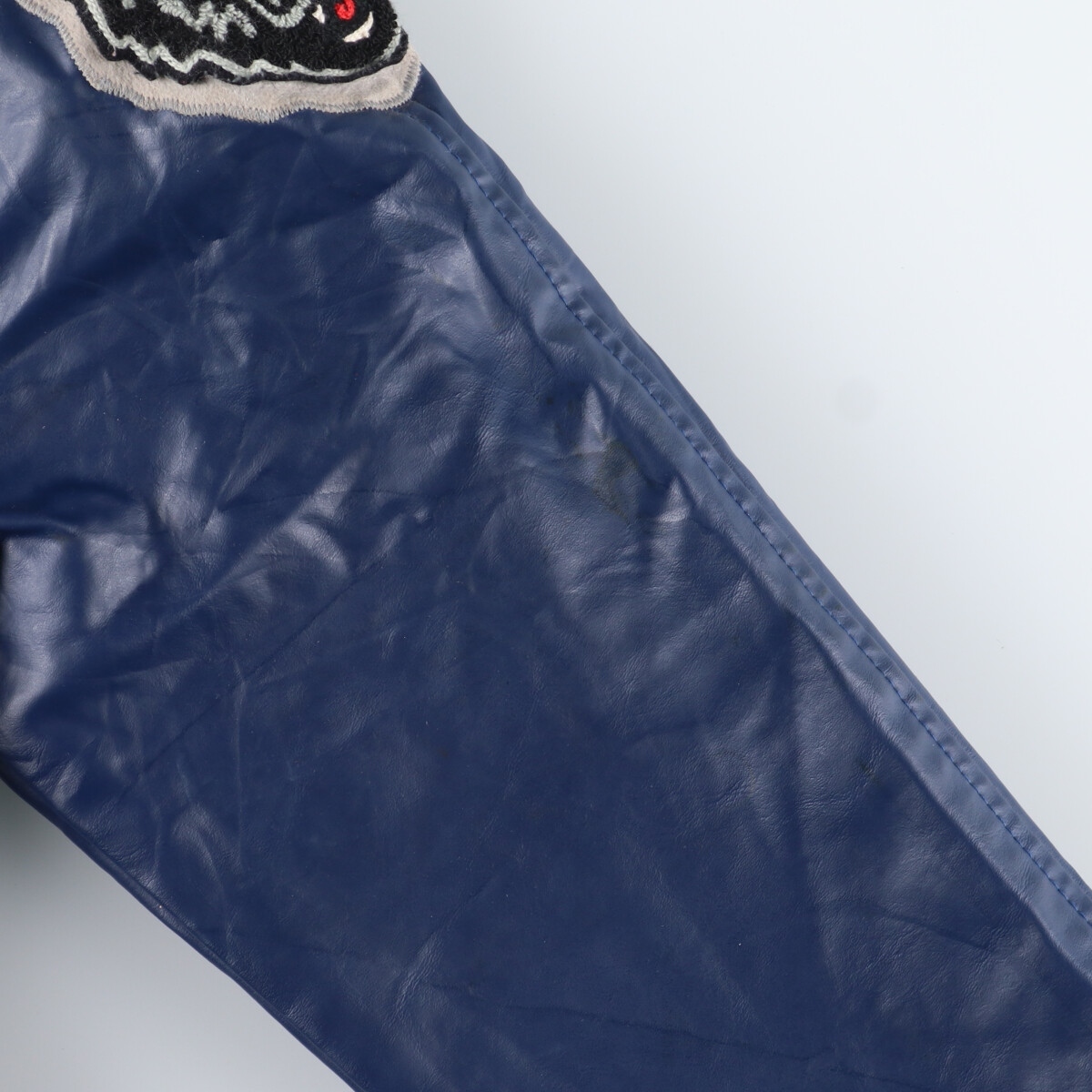  б/у одежда 90 годы Matt*s Jackets рукав кожа шерсть куртка Award жакет балка City жакет USA производства мужской M /eaa386278 [SS2403]
