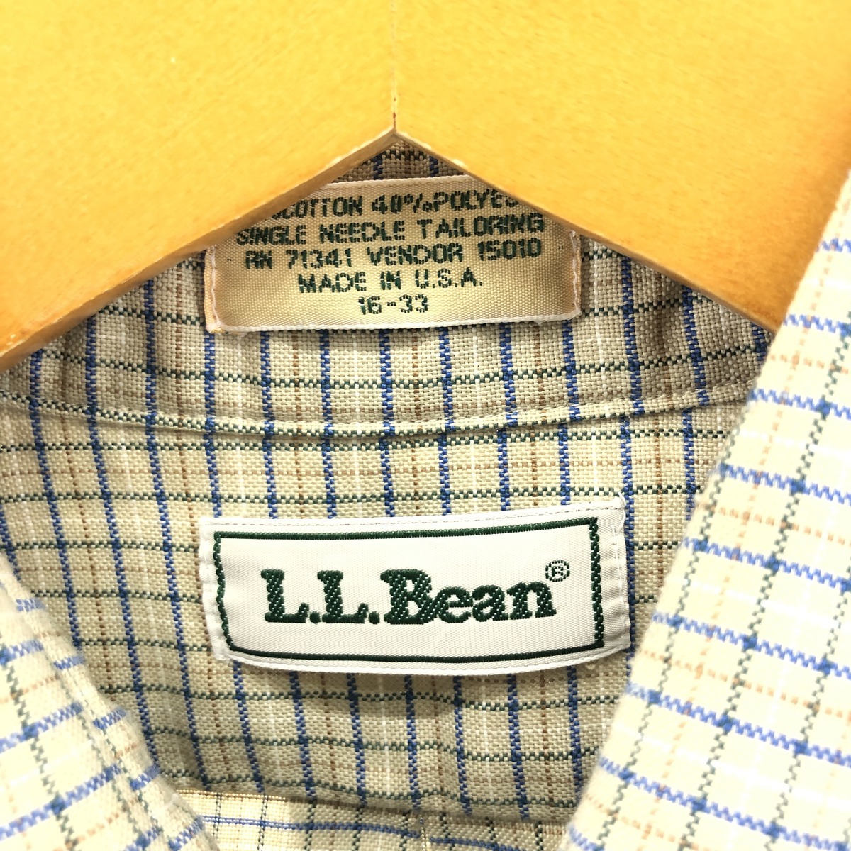 古着 80年代 エルエルビーン L.L.Bean 長袖 ボタンダウンチェックシャツ USA製 メンズL ヴィンテージ /eaa385681 【SS2403】_画像3