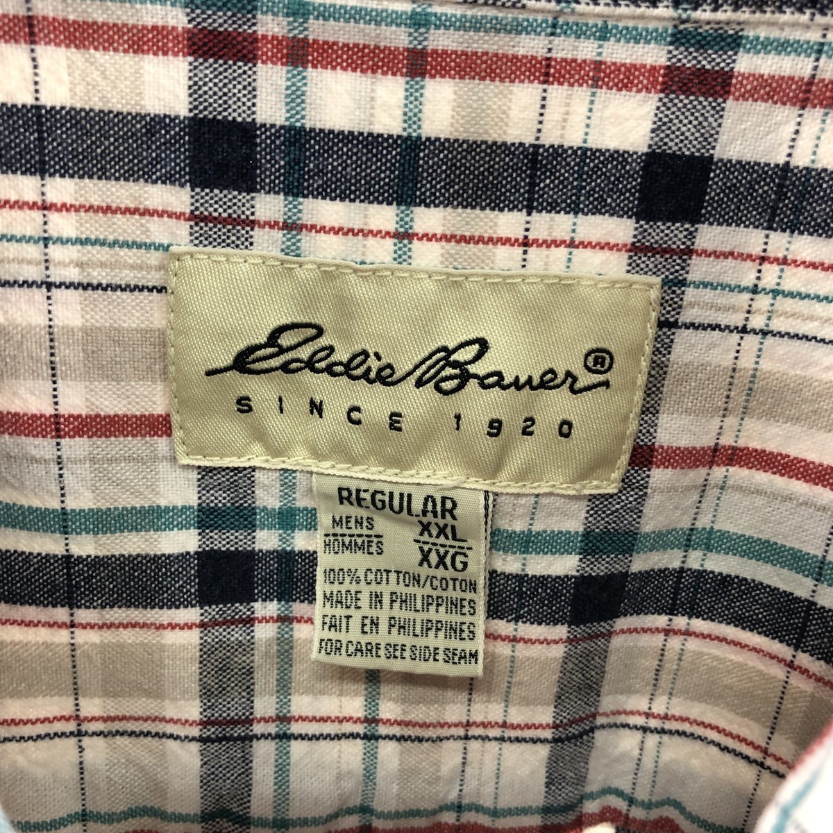 古着 ビックサイズ エディーバウアー Eddie Bauer 長袖 ボタンダウンチェックシャツ メンズXXXL /eaa366664 【SS2403】_画像3