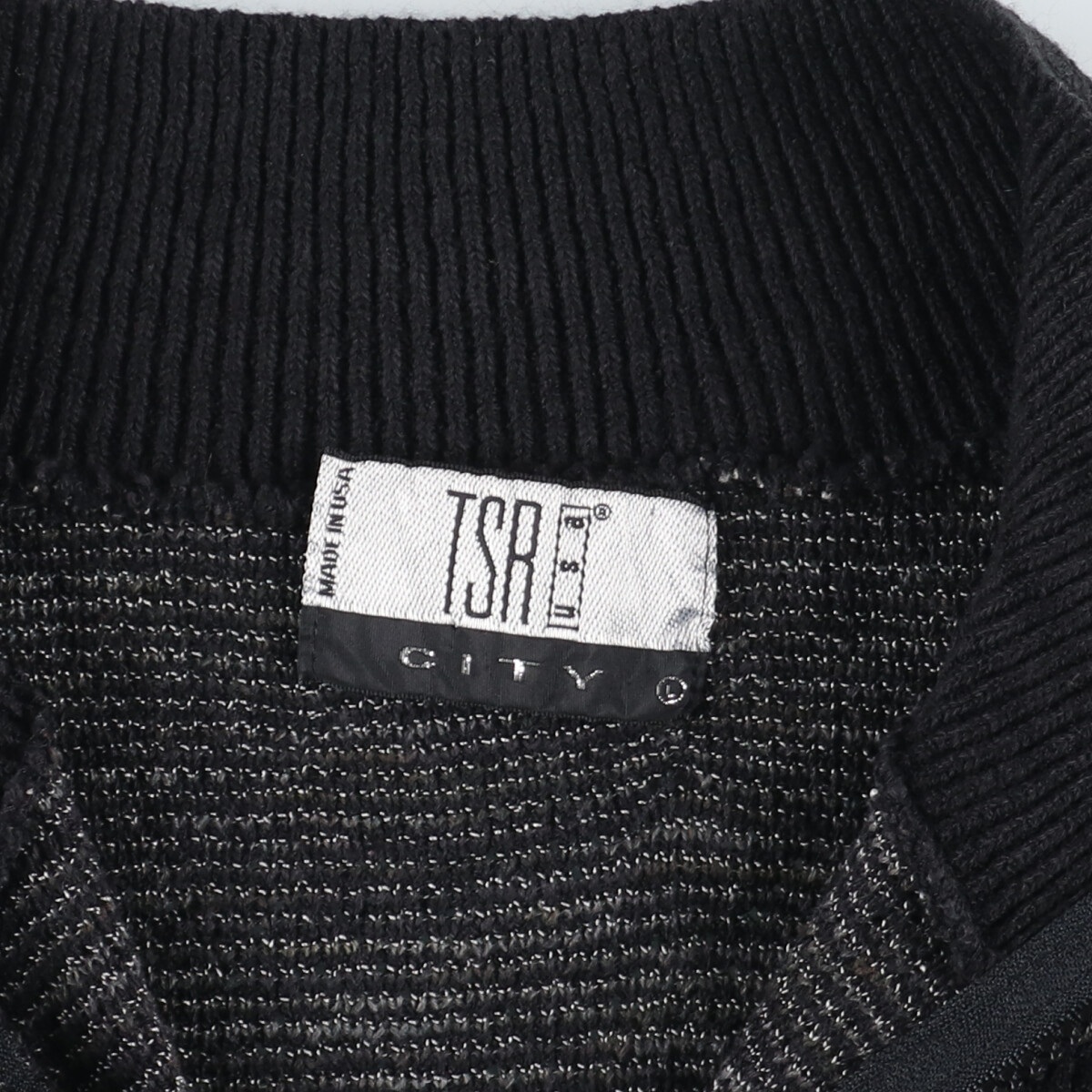 古着 TSR 総柄 ハーフジップセーター USA製 メンズXL /eaa367041 【SS2403】_画像3