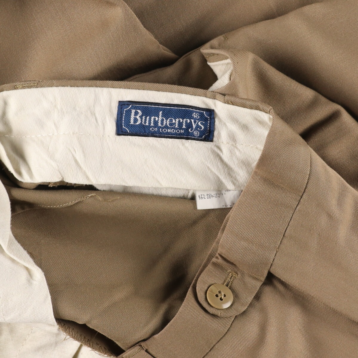 б/у одежда Burberry Burberry\'s BURBERRYS OF LONDON two tuck слаксы брюки мужской w36 Vintage /eaa367332 [SS2403]