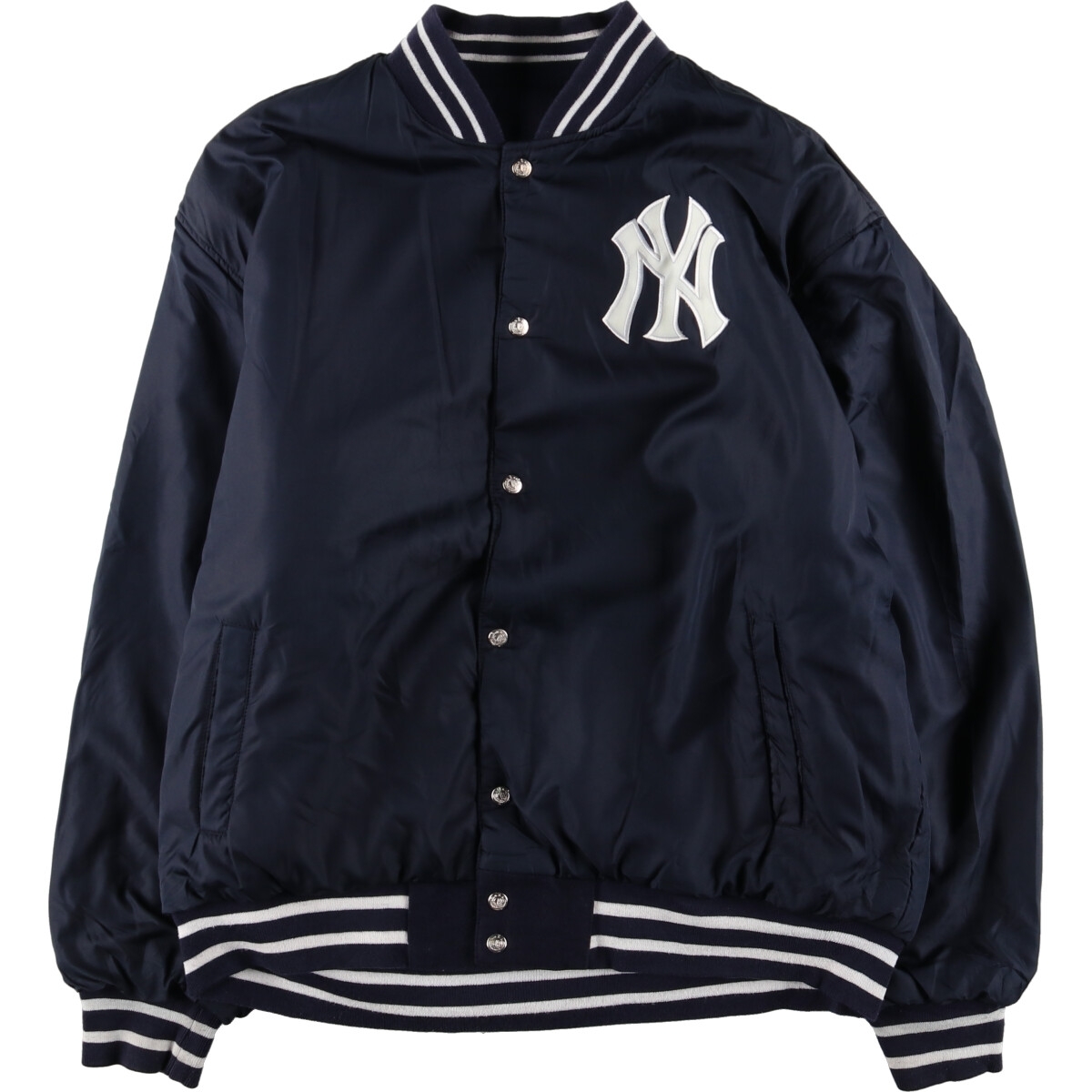 古着 JH DESIGN MLB NEW YORK YANKEES ニューヨークヤンキース リバーシブル 袖革ウールスタジャン メンズXXL /evb002740 【SS2403】_画像3