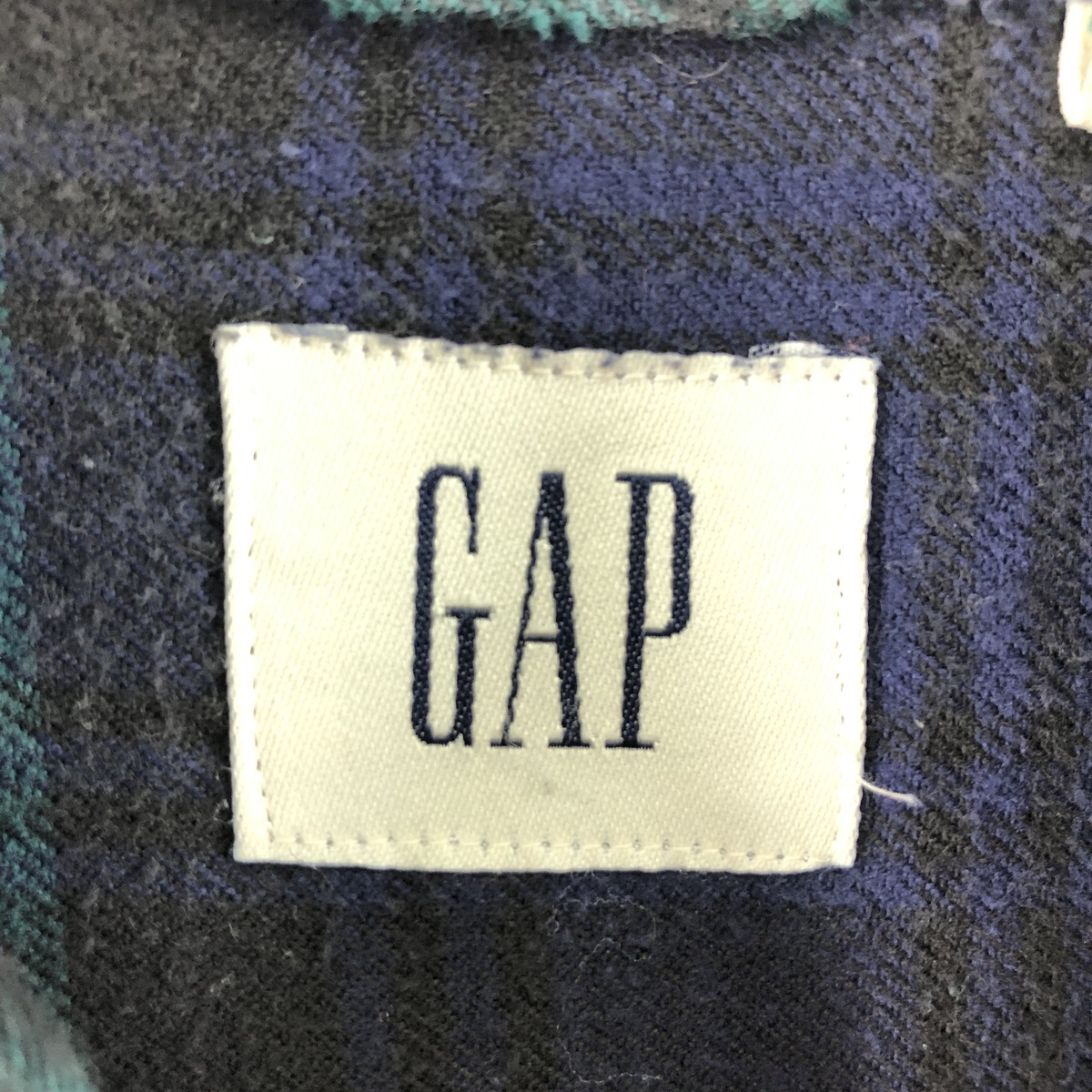 古着 ギャップ GAP チェック柄 長袖 ボタンダウン フランネルシャツ メンズL /eaa371904 【SS2403】_画像3