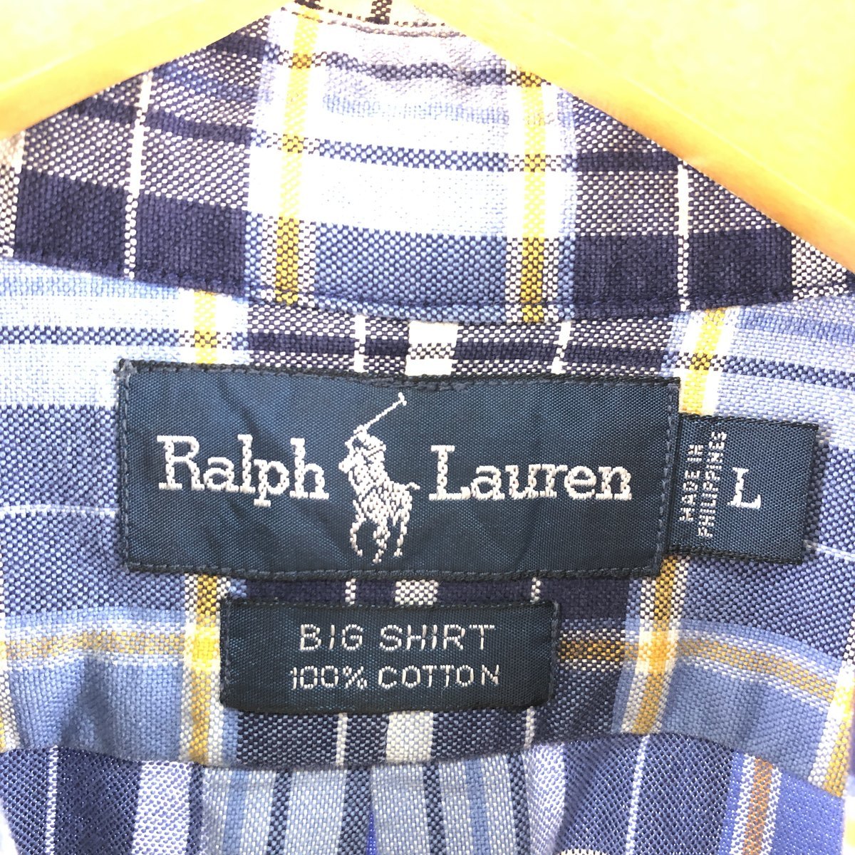 古着 ラルフローレン Ralph Lauren BIG SHIRT 長袖 ボタンダウンチェックシャツ メンズXXL /eaa369145 【SS2403】_画像3