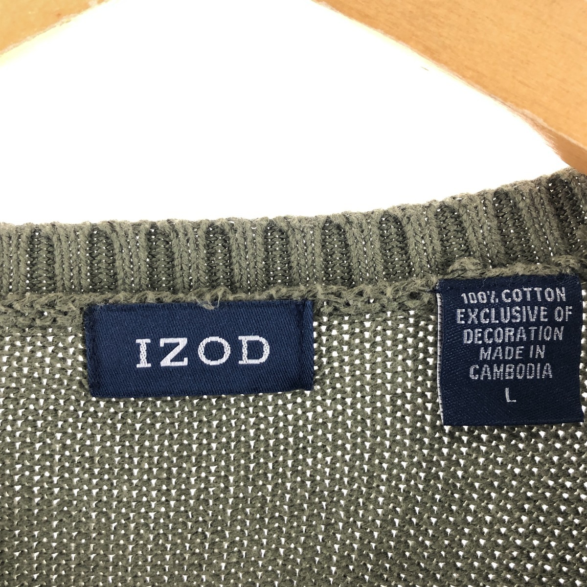 古着 IZOD コットンニットセーター メンズXL /eaa372359 【SS2403】_画像3