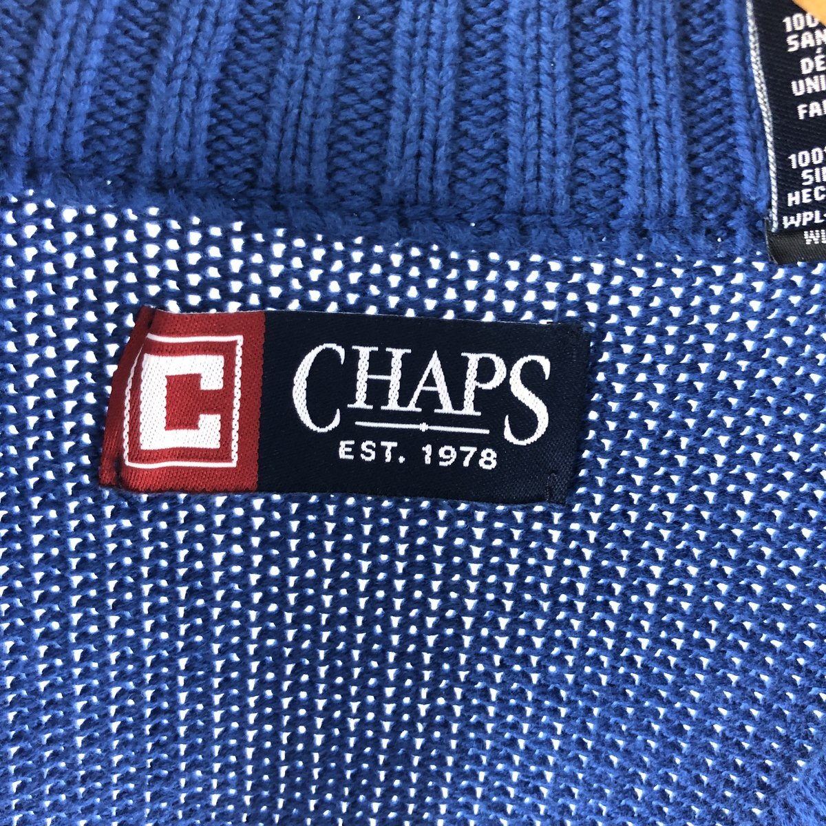 古着 チャップス CHAPS コットンニットハーフジップセーター メンズXL /eaa369667 【SS2403】_画像3