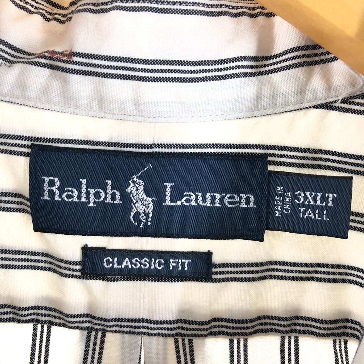 古着 ビッグサイズ ラルフローレン Ralph Lauren オックスフォード 長袖 ボタンダウンストライプシャツ メンズXXXL /eaa373150 【SS2403】_画像3