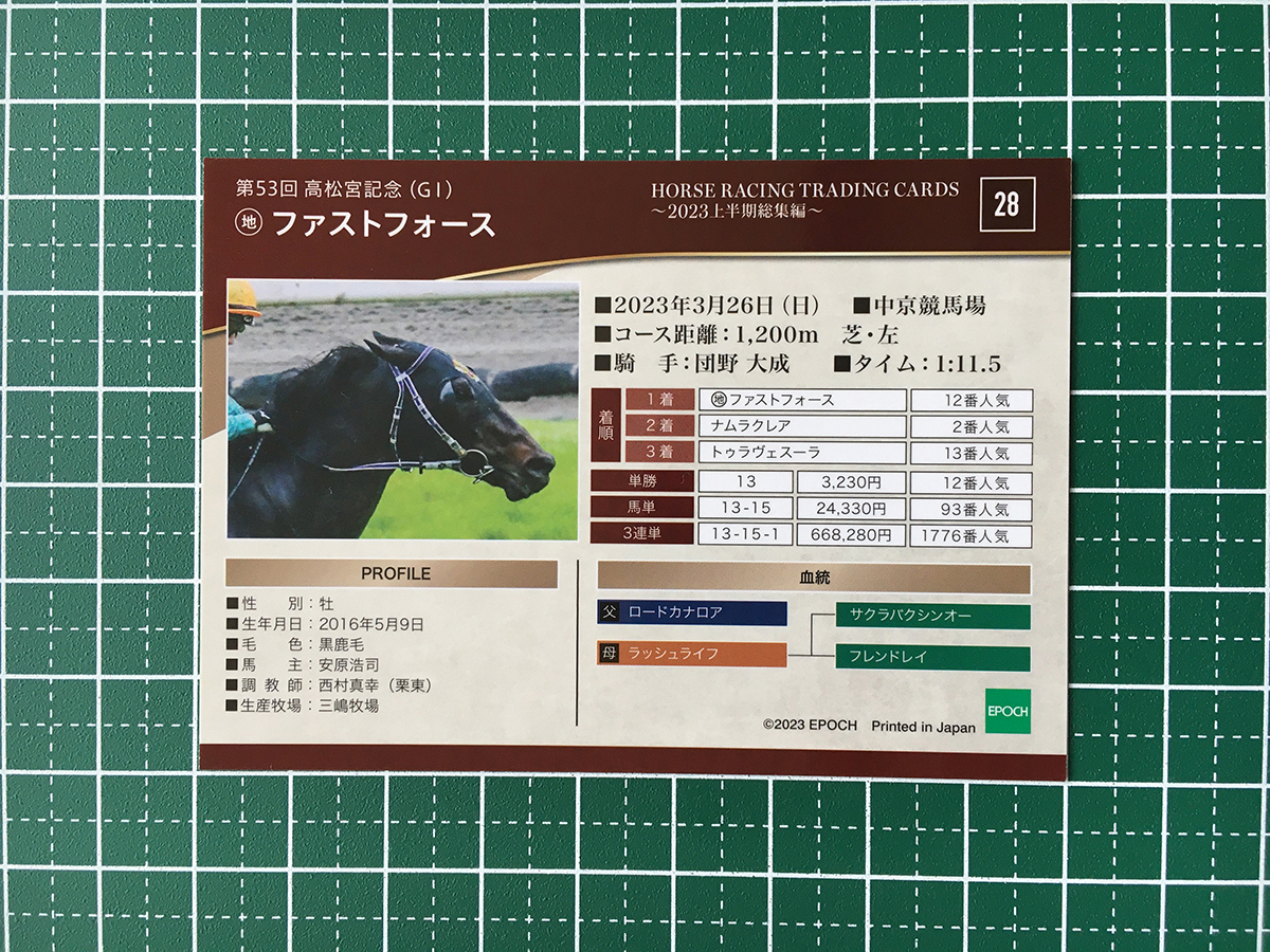 ★EPOCH 2023 競馬 JRA ホースレーシング 上半期総集編 #28 ファストフォース／団野大成［高松宮記念／GI］★_画像2