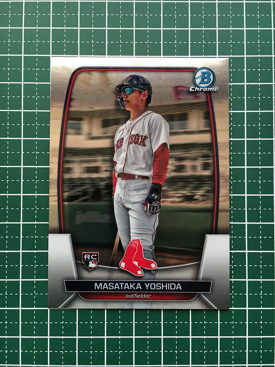 ★TOPPS MLB 2023 BOWMAN CHROME #75 吉田正尚／MASATAKA YOSHIDA［BOSTON RED SOX］ベースカード「BASE」ルーキー「RC」★_画像1