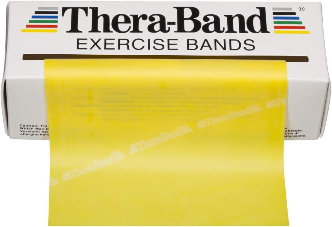 TheraBand セラバンド 黄色 イエロー シン (強度:-1) 標準サイズ(幅約 12.5cm × 長さ 5.5 m)_画像1