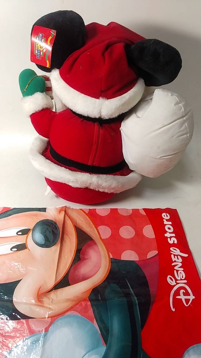 ディズニー ミッキーマウス クリスマス サンタクロース レア ぬいぐるみ 高さ40cm 美品_画像2