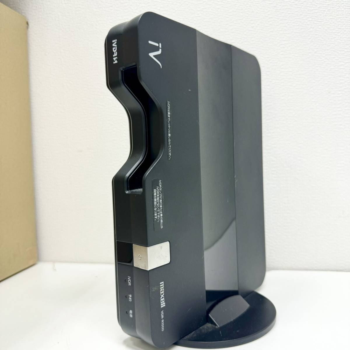 【EB-5819】1円～ ｍaxell マクセル iVDR レコーダー VDR-R1000 ハードディスク リモコン付き 箱無 中古 通電確認済み 保管品 状態写真参照_画像2