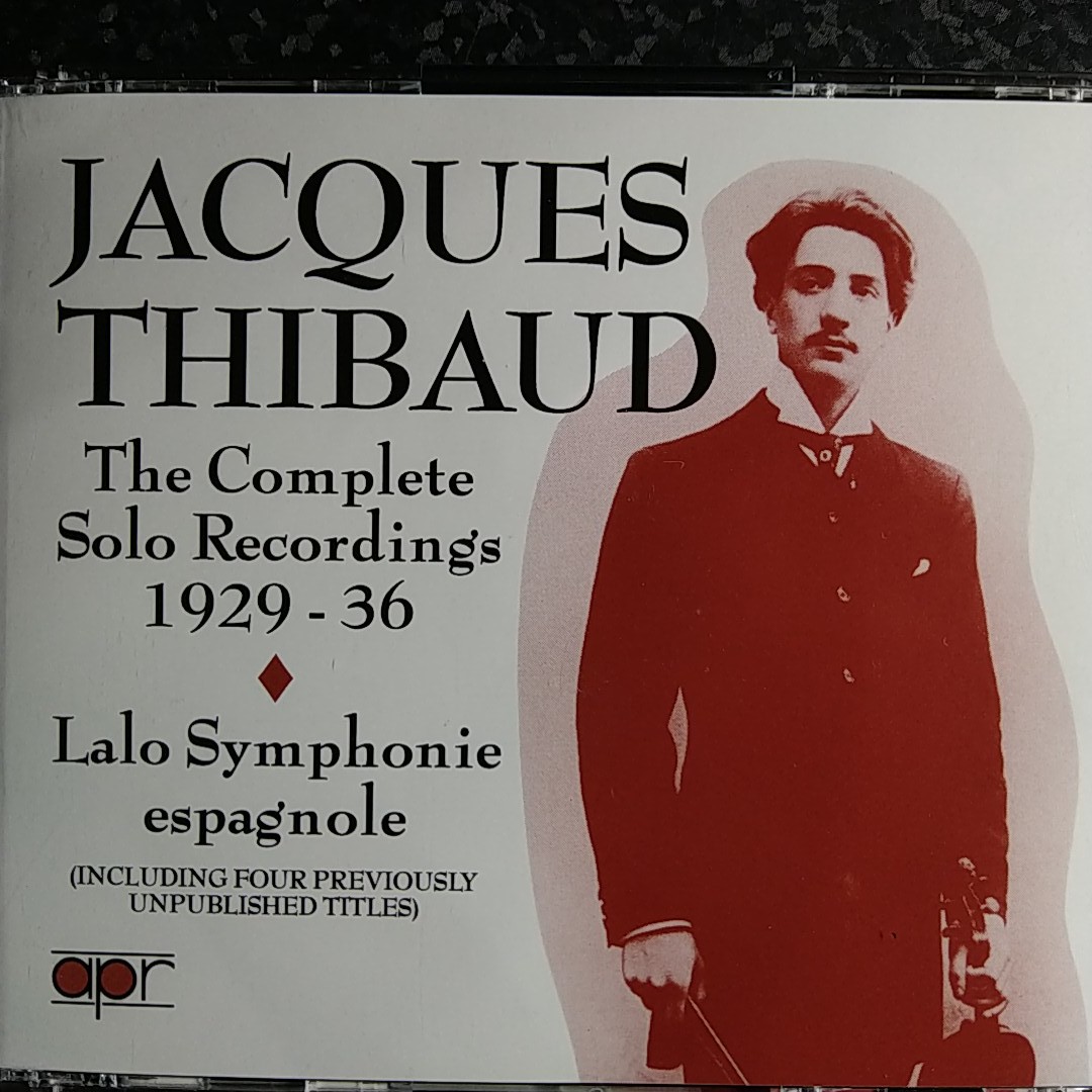b（apr 2CD）ジャック・ティボー　ソロ録音全集　ラロ　スペイン交響曲 1929-36 Thibaud Complete Solo Recordings Lalo_画像1