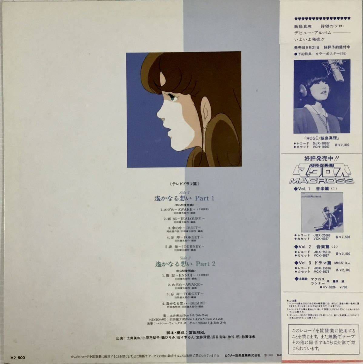 ☆ 超時空要塞マクロス Vol.Ⅳ テレビドラマ篇 遙かなる想い LP 土井美加 Macross VOL.4 レコード_画像4