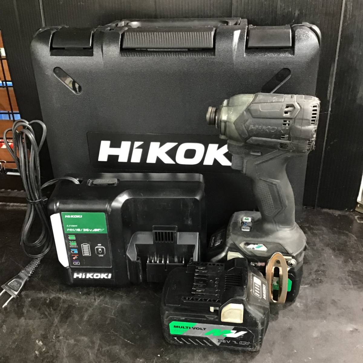 【中古品 / 動作品】★ハイコーキ(HIKOKI ※旧:日立工機) コードレスインパクトドライバー WH36DC(2XPB)【格安出品♪】