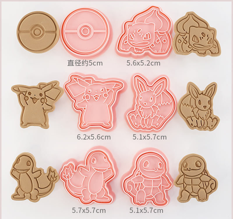 j クッキー型　6個セット　かわいい　アニメ クッキー　　お菓子作り　型抜き　　アイシングクッキー　キャラ弁粘土作り　工作1_画像2