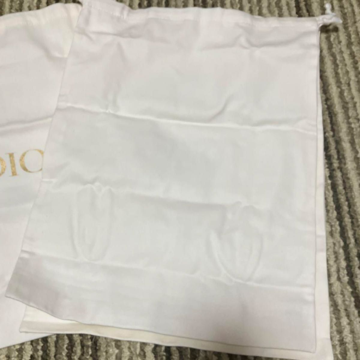 Dior ディオール 巾着　ポーチ　大きめ　ノベルティ　3枚　白　バースデー