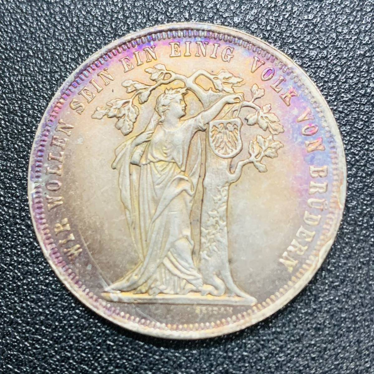 銀貨　古銭　オーストリア帝国　1868年　フランツ・ヨーゼフ1世　クラウン　射撃祭　記念幣　コイン　硬貨　貿易銀_画像1