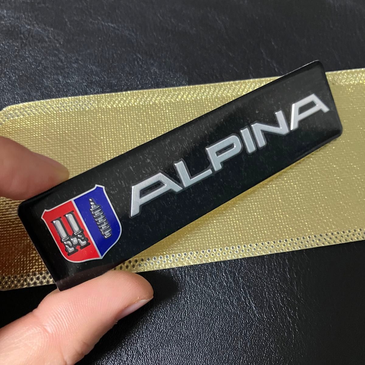 ALPINA アルミ製 エンブレム ステッカー ALPINA アルピナ　シール ALPINAエンブレム　BMW