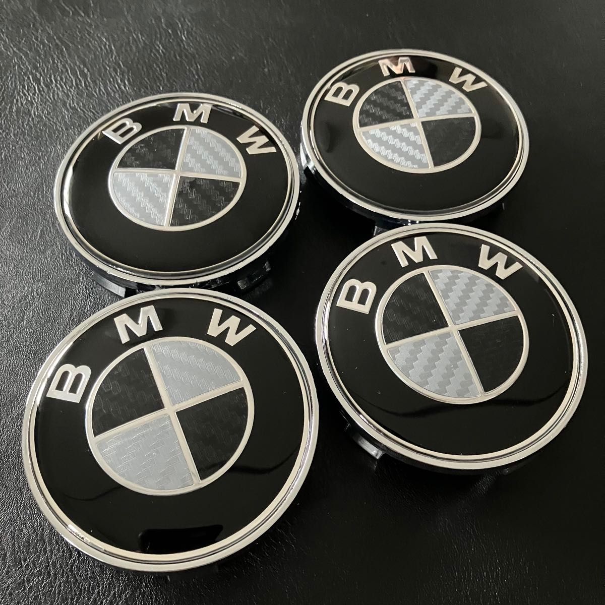 BMW カーボンホイールキャップ ホイールセンターキャップ　68mm 1台分 4個セット　カーボンセンターキャップ