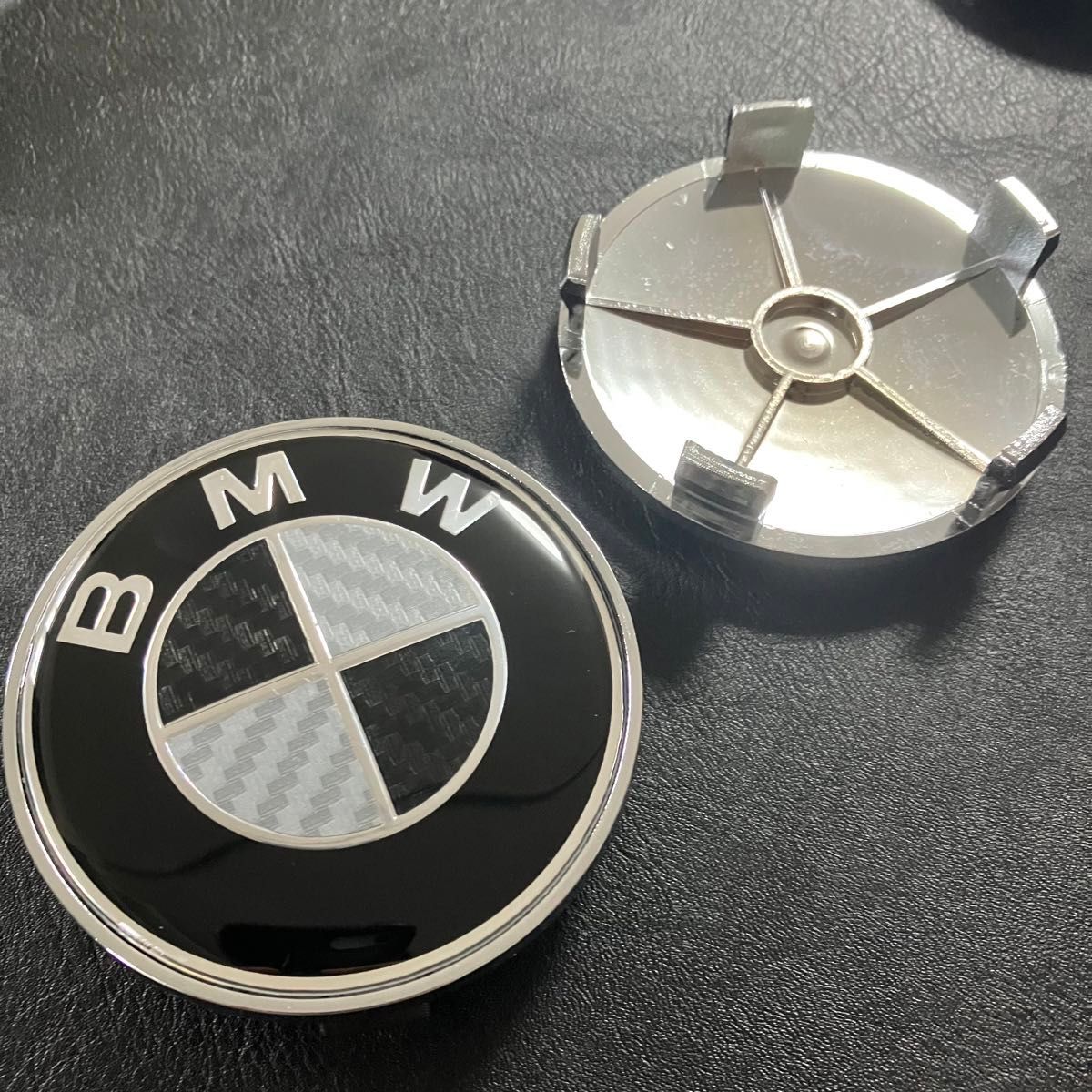 BMW カーボンホイールキャップ ホイールセンターキャップ　68mm 1台分 4個セット　カーボンセンターキャップ