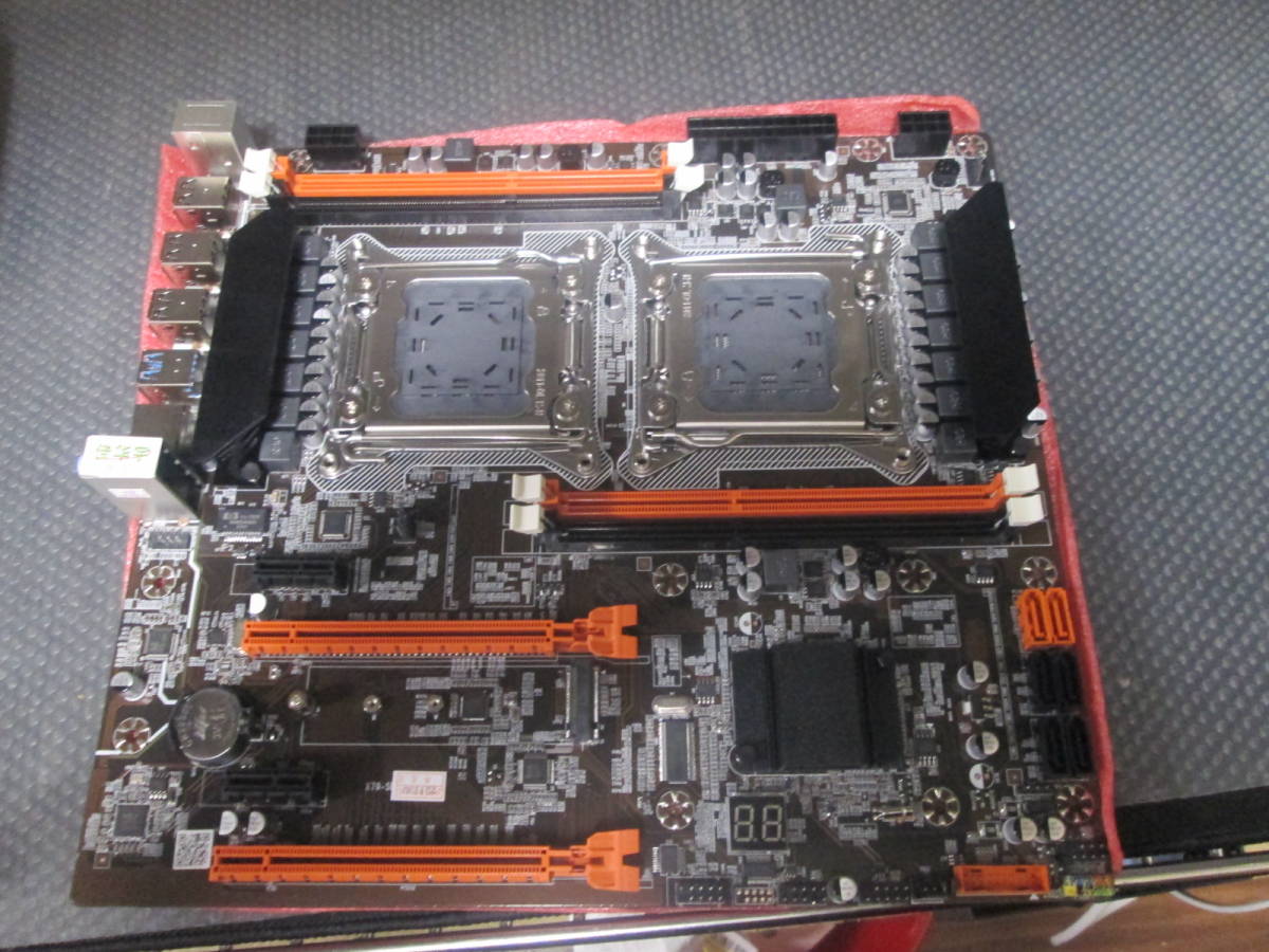 マザーボード X79 Placa Base De CPU Dual LGA 2011 4 * DDR3 REG ECC USB3.0 Sata3 PCI-E 3,0の画像1