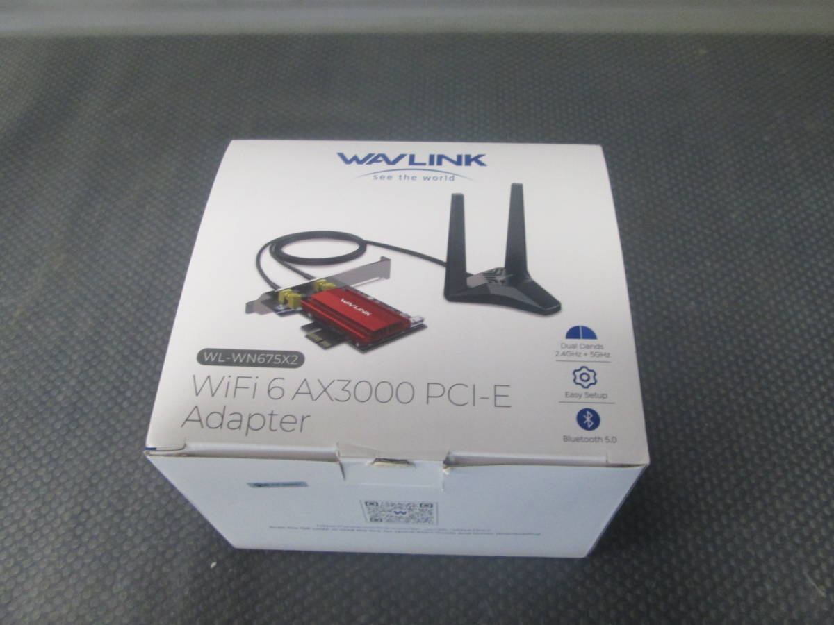 WAVLINK WiFi6 PCIe 無線LANカード PCIeアダプター 802.11AXデュアルバンド Bluetooth 5.0対応 AX3000　現状_画像1