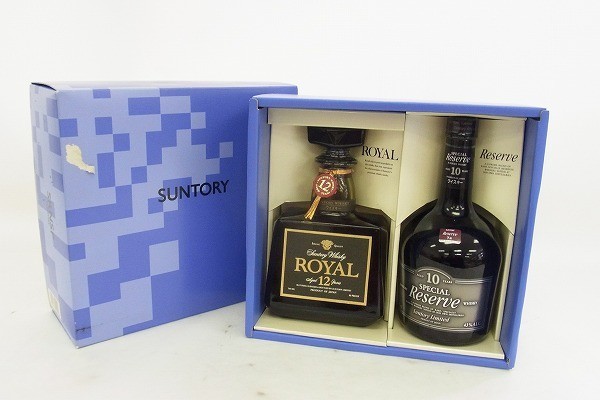 A170-S20-6725 SUNTORY サントリー ROYAL 12年 RESERVE 10年 ウイスキー 700・750ml 43％ 未開栓 2本 現状品⑧＠_画像1