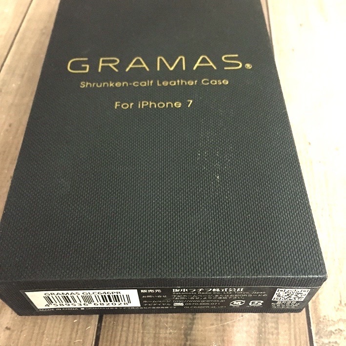 GRAMAS シュランケンカーフ 手帳型 レザーケース パープル 本革 iPhoneSE3 iPhoneSE2 iPhone8 iPhone7 ペリンガー社 458953668_画像2