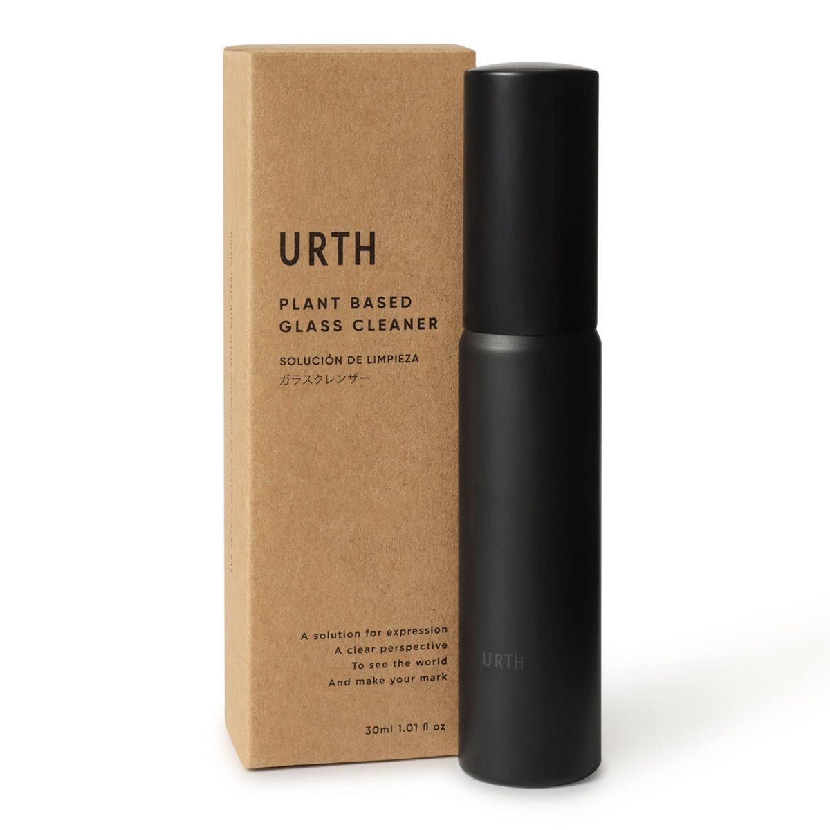 Urth 30ml ガラス 洗浄 スプレー 植物成分由来 クリーニング クロス付