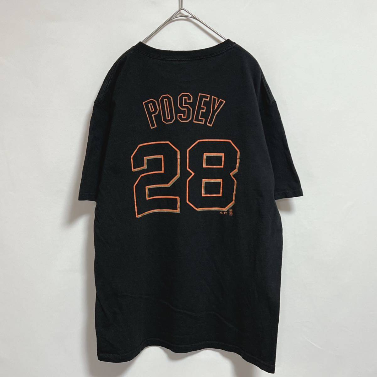 MAJESTIC マジェスティック　半袖Tシャツ MLB サンフランシスコ・ジャイアンツ　28番　バスター・ポージー　サイズXL_画像5