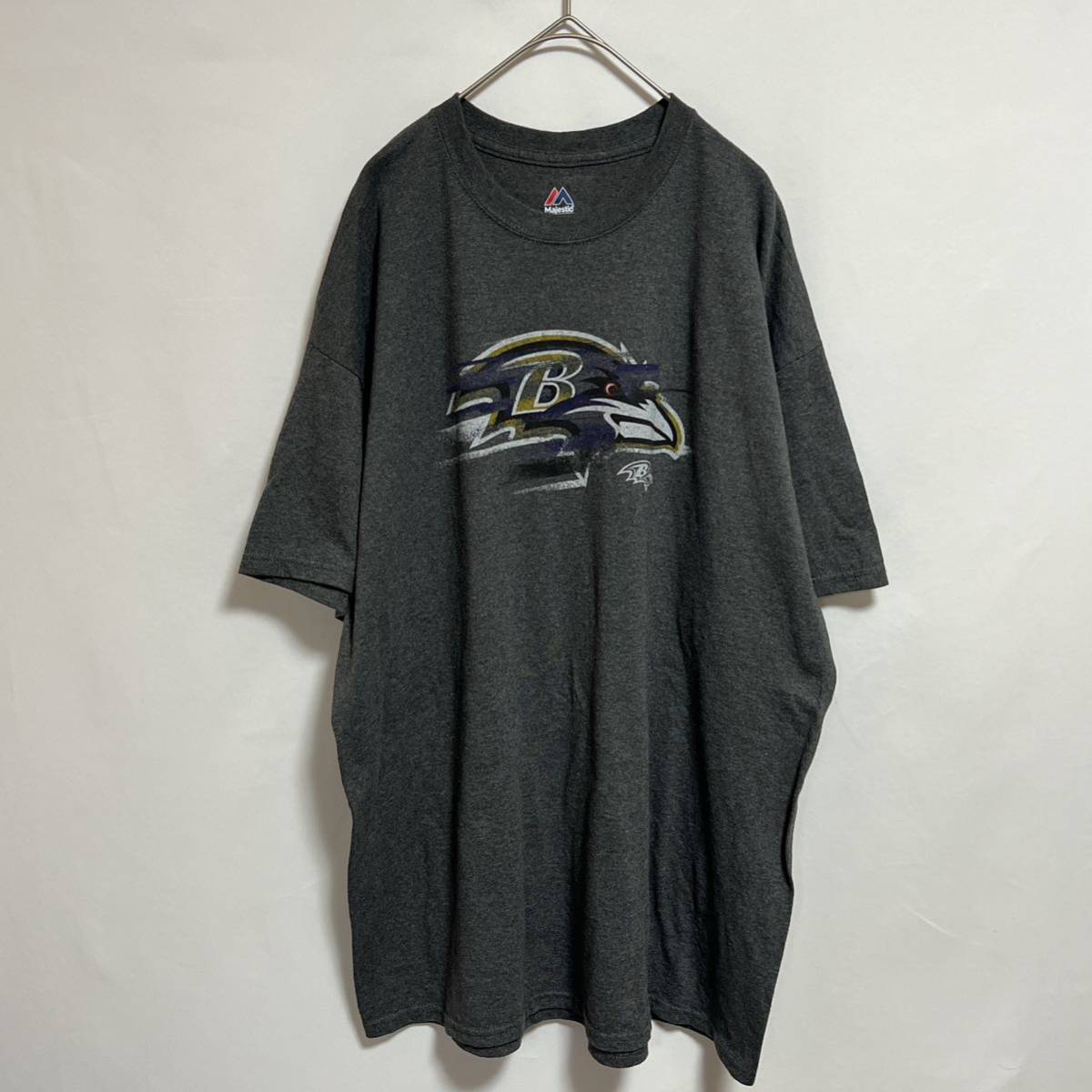 MAJESTIC マジェスティック　半袖Tシャツ 　NFL ボルティモア・レイブンズ　ロゴプリント　サイズXL_画像5