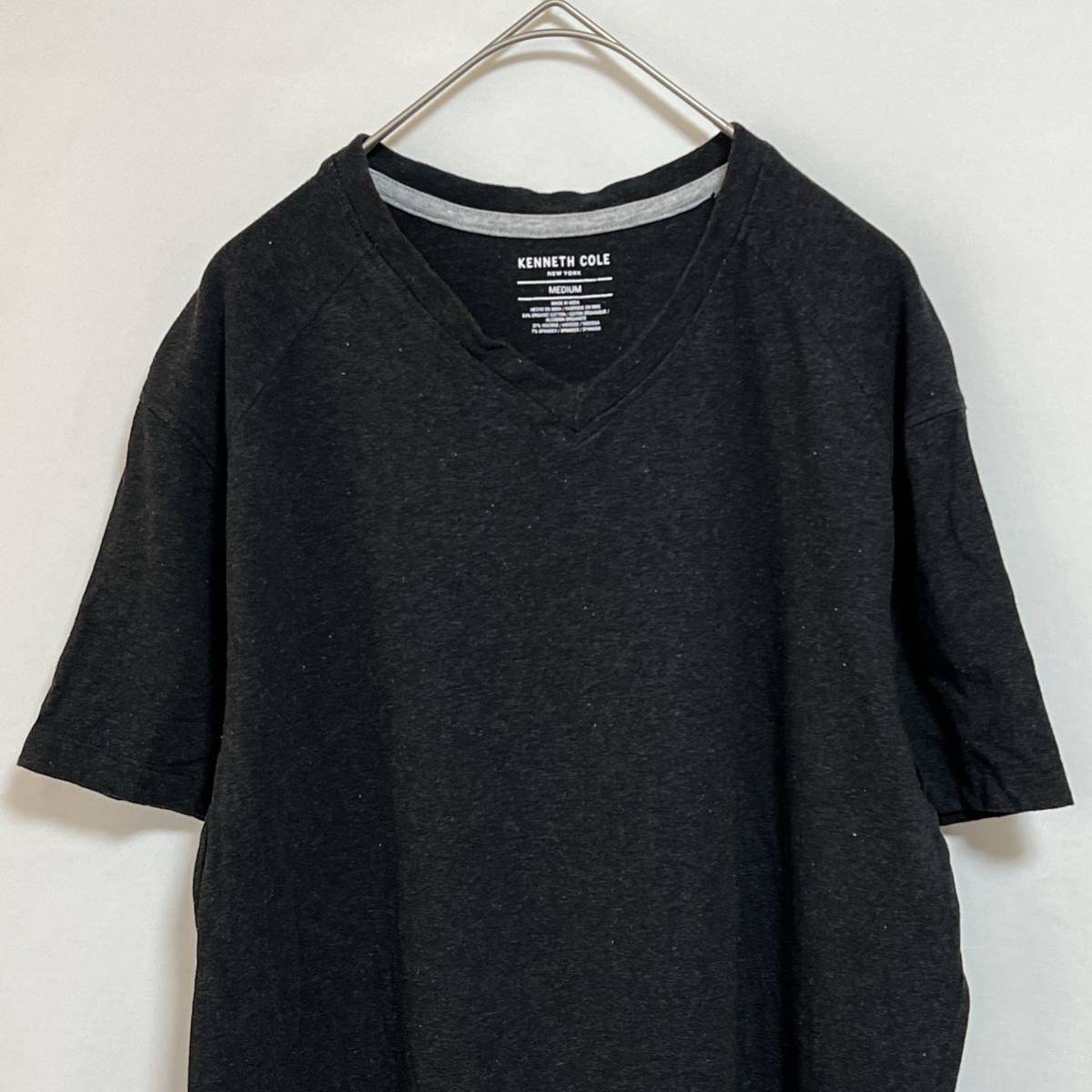 KENNETH COLE ケネス コール Vネック 半袖Tシャツ シンプル無地　ワンポイントロゴ　サイズM_画像1