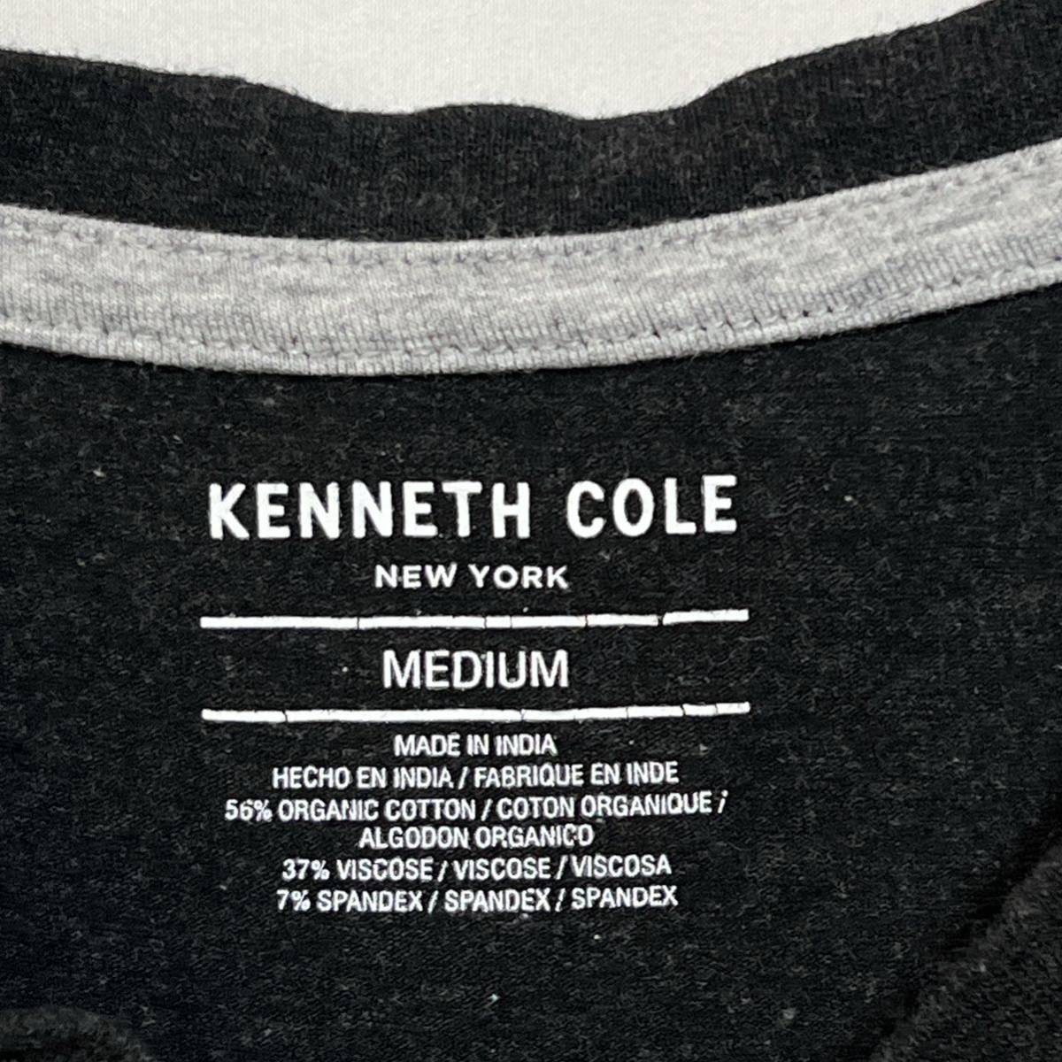 KENNETH COLE ケネス コール Vネック 半袖Tシャツ シンプル無地　ワンポイントロゴ　サイズM_画像3