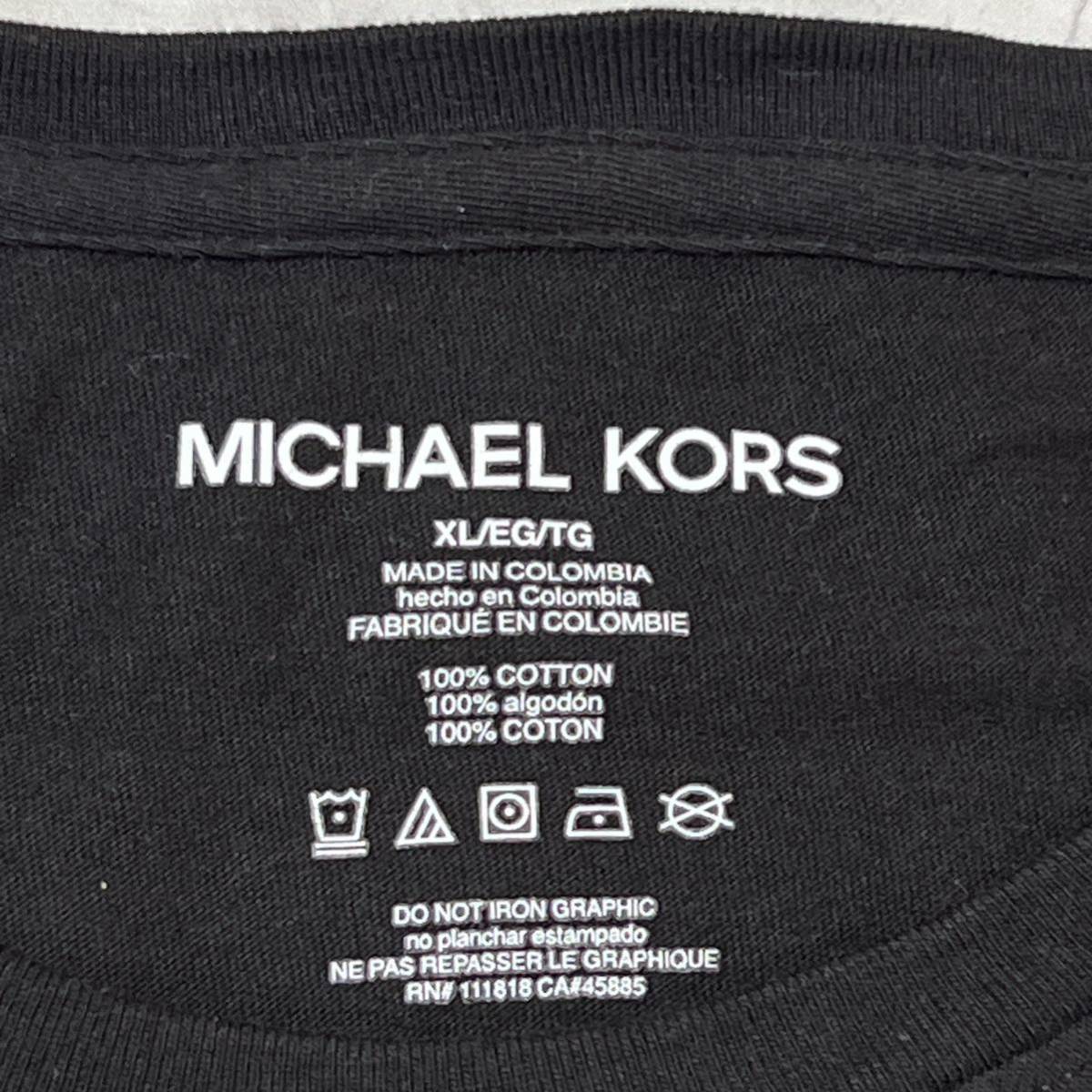 MICHAEL KORS マイケル・コース　半袖Tシャツ ロゴプリント　ブラック　サイズXL_画像4