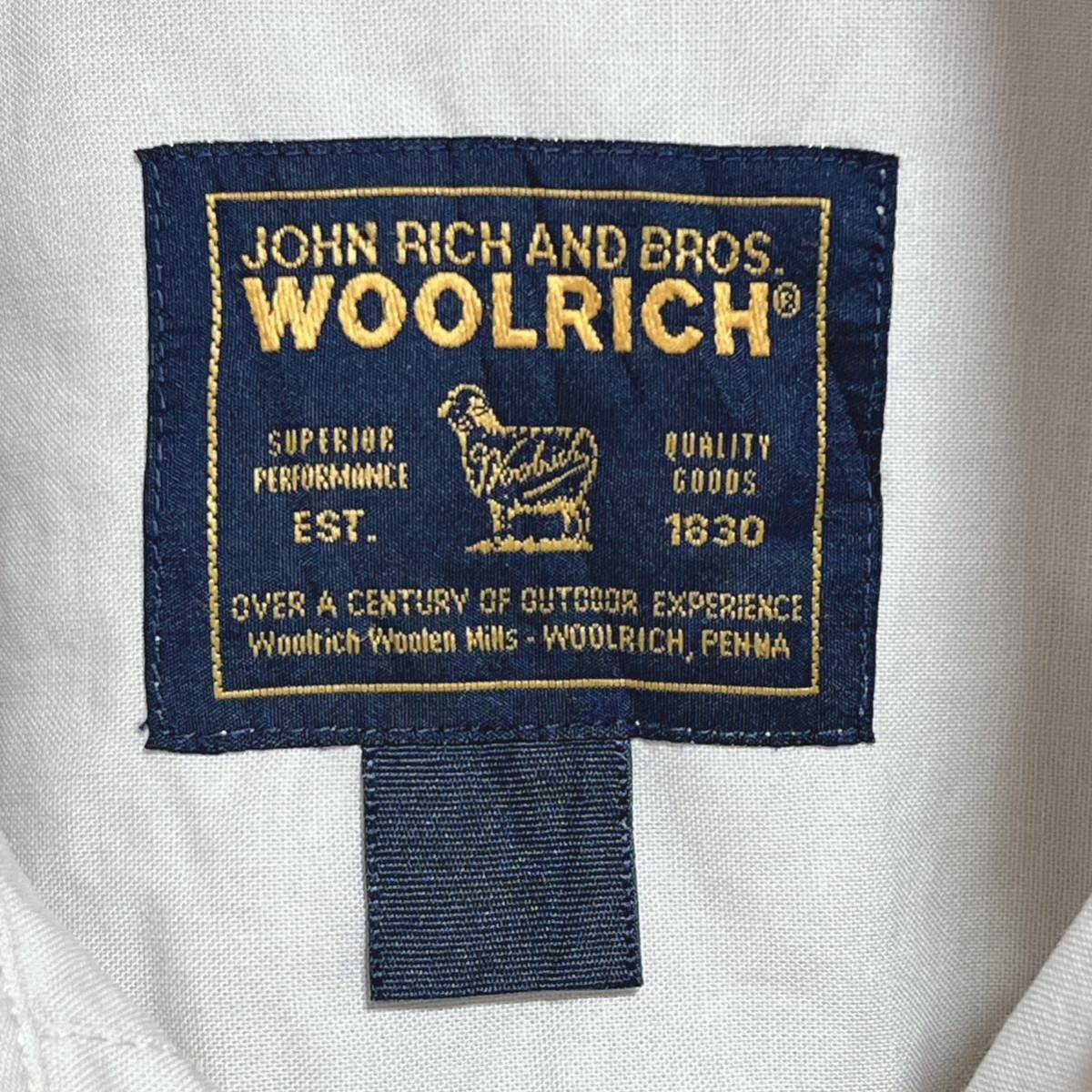 WOOLRICH ウールリッチ　半袖シャツ ワークシャツ シンプル無地 ワンポイントロゴ　サイズXL_画像4