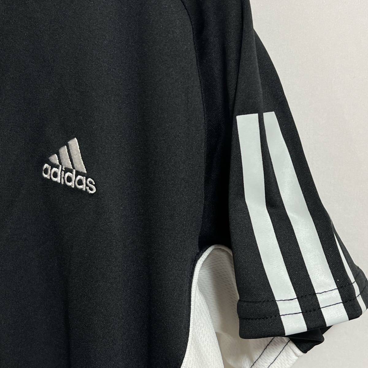 adidas CLIMA365 アディダス　スポーツウェア　半袖Tシャツ ロゴ刺繍　スリーストライプ　レディース　サイズM_画像3