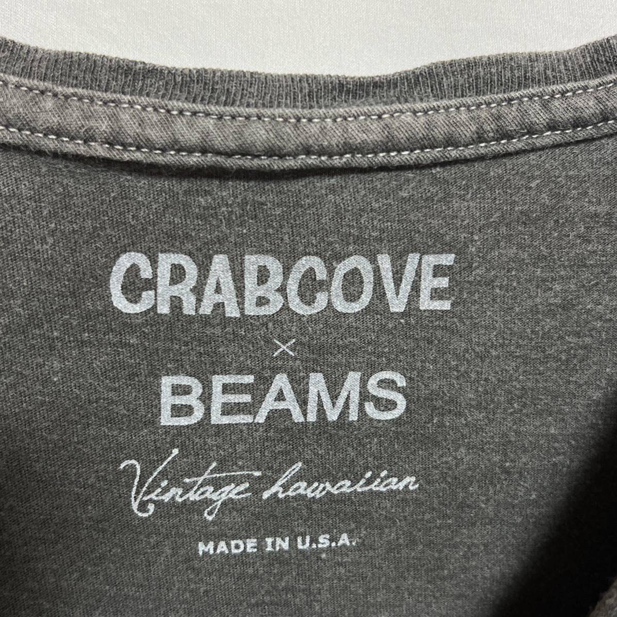 BEAMS×CRABCOVE 半袖Tシャツ USA製 グッドデザイン　アロハ　サイズM_画像3