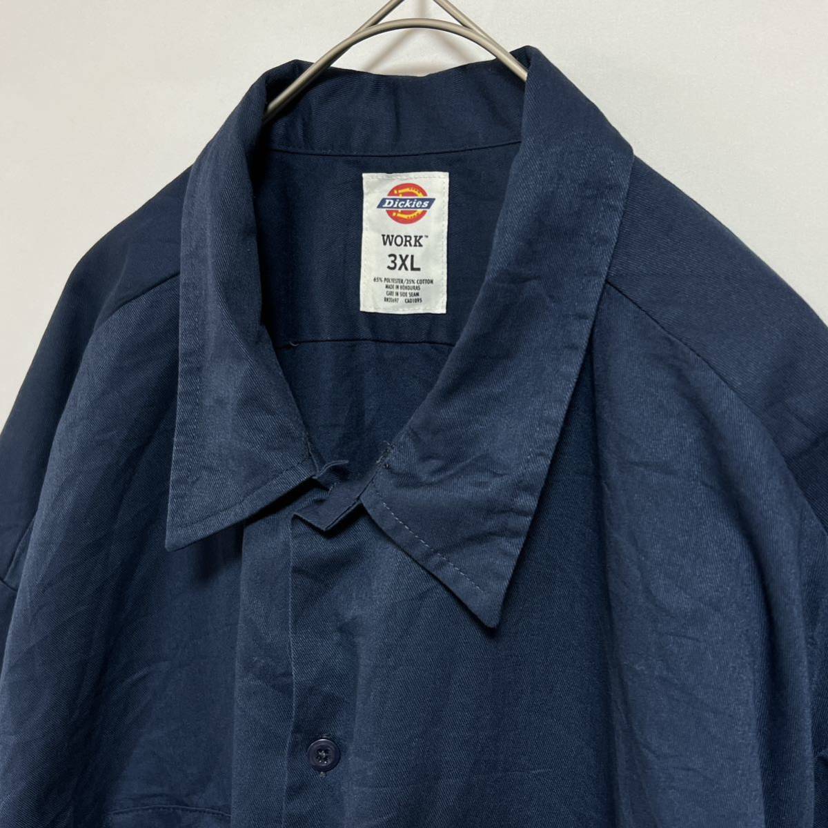 Dickies ディッキーズ　ワークシャツ 半袖シャツ ワンポイントロゴ ビッグサイズ3XL オーバーサイズ_画像2