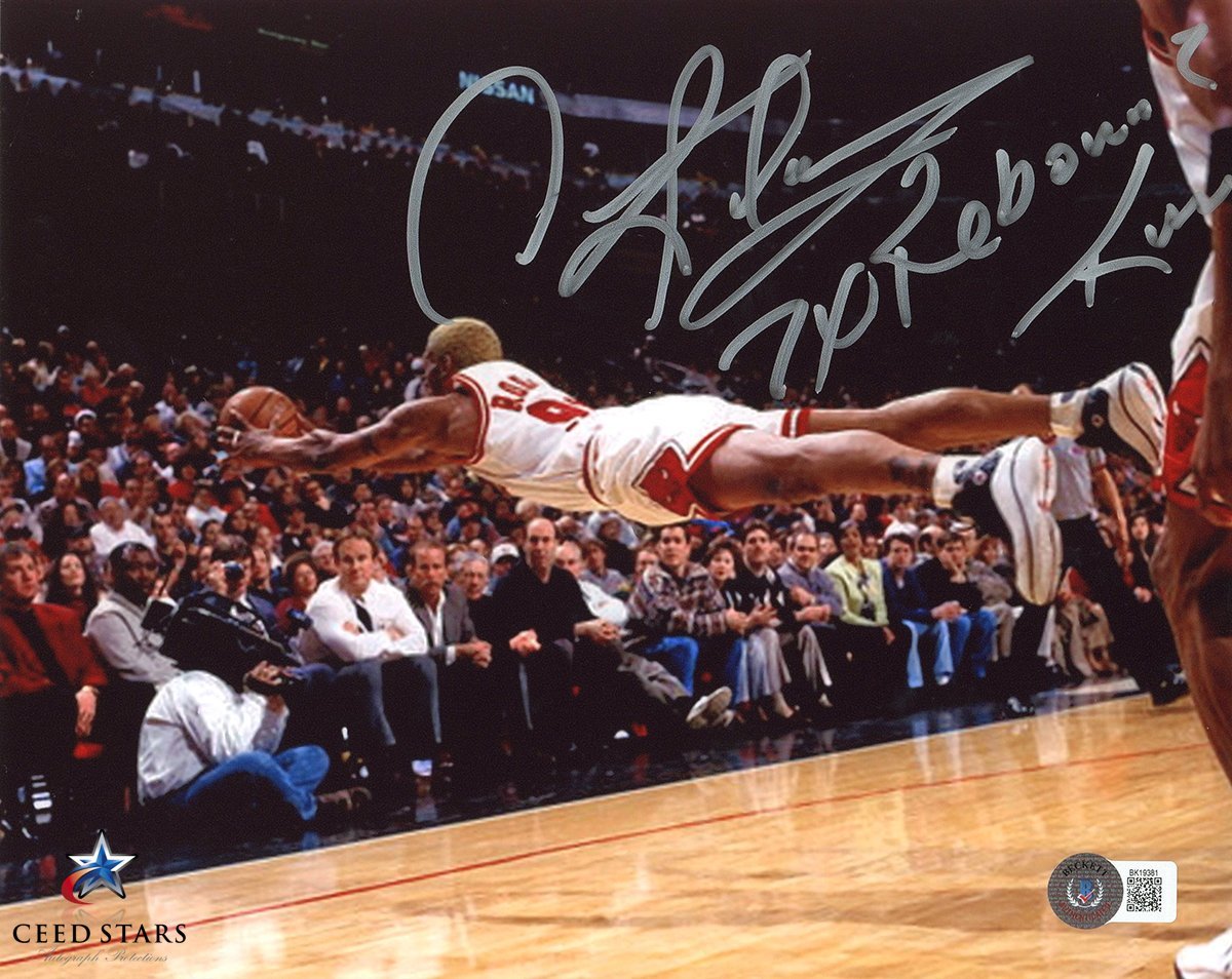 [CS patent (special permission) ] Dennis * rod man autograph autograph + 7X Rebound King addition in sk entering 8×10 poster be Kett company judgment proof settled Slam Dunk 