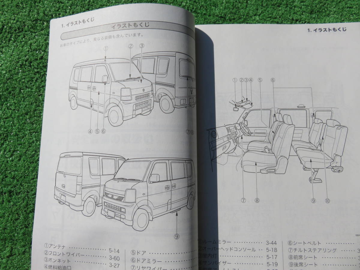 スズキ DA64V/DA64W 中期 4型 エブリイ エブリイワゴン 取扱説明書 2009年5月 平成21年 取説_画像4