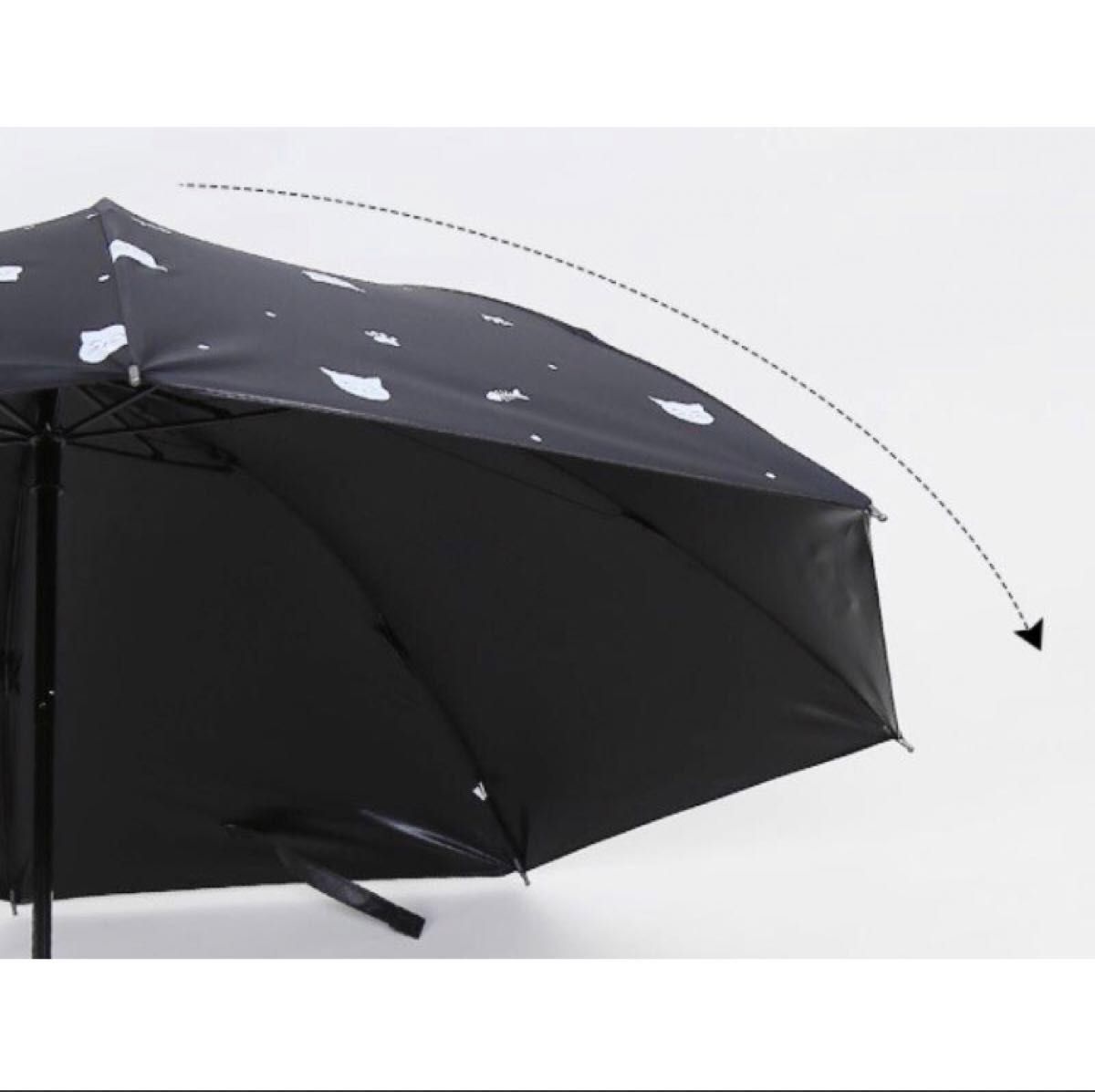 新品　日傘　雨傘　ブルー　猫柄　折り畳み傘　折り畳み雨傘　紫外線防止　猫　猫グッズ　猫小物　猫雑貨