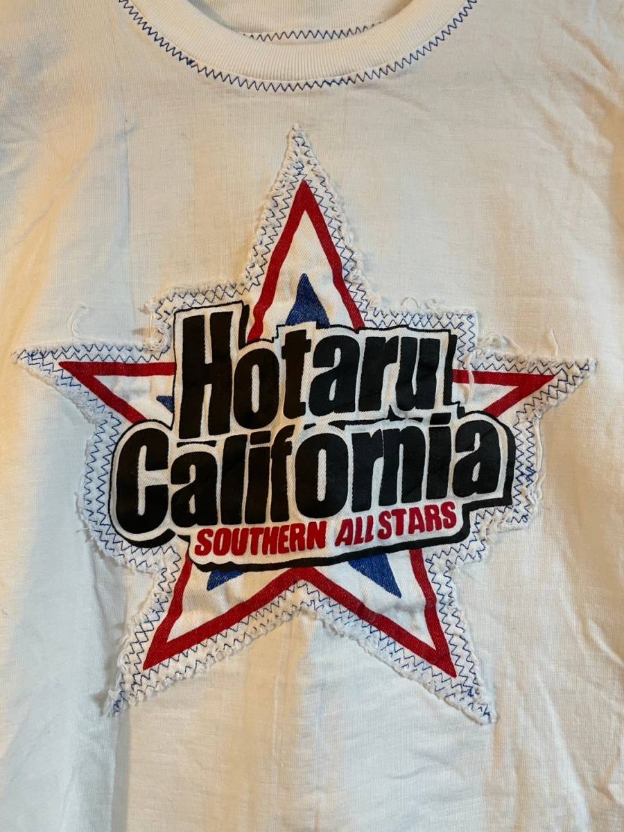 サザンオールスターズ　ホタル・カリフォルニア　半袖　Tシャツ　HOTARU CALIFORNIA　ライブ　ホワイト　白　フリーサイズ　0201_画像2