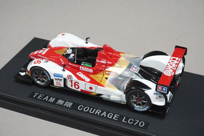 A★ EBBRO 1/43 ★ Team Mugen Courage LC70 2006 JLMC ★ クラージュ 無限 LC70 2006 JLMC in 岡山 優勝車 #16 荒聖治/黒澤治樹_サンプル画像