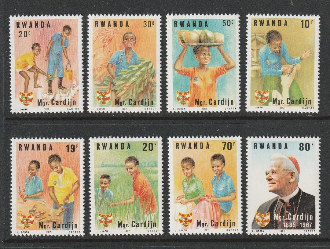 （ルワンダ）1983年若いカソリック労働者8種完、スコット評価6.2ドル（海外より発送、説明欄参照）_画像1