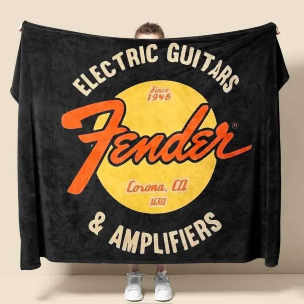  fender blanket softly warm! Fender Stratocaster Telecaster Vintage! rockabilly 50\'S antique 